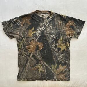 Vintage 90s Mossy Oak Camouflage Pocket T-Shirt | Men's Large